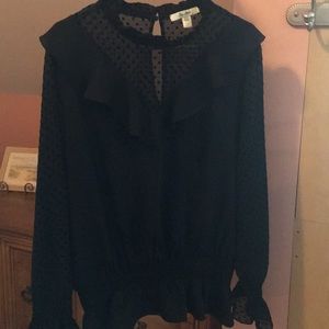 Black pocka dot blouse